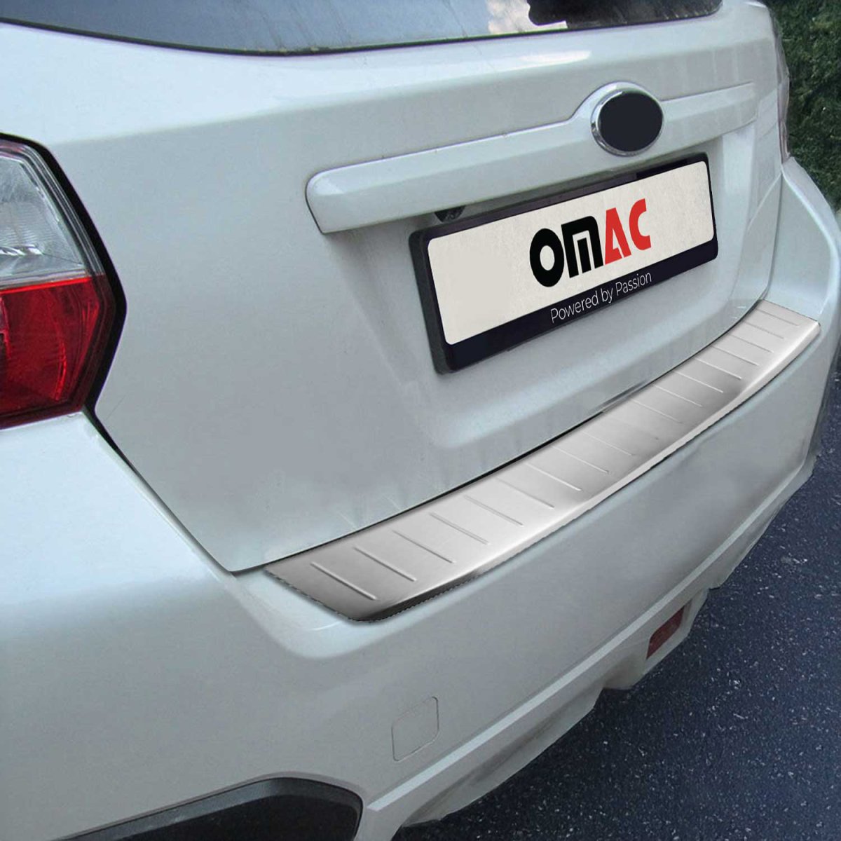 Subaru XV Rear Bumper Sill Cover - Omac - S.Steel - Brushed Silver - 2012 Subaru XV Rear Bumper Sill Cover - Omac - S.Steel - Brushed Silver - 2012